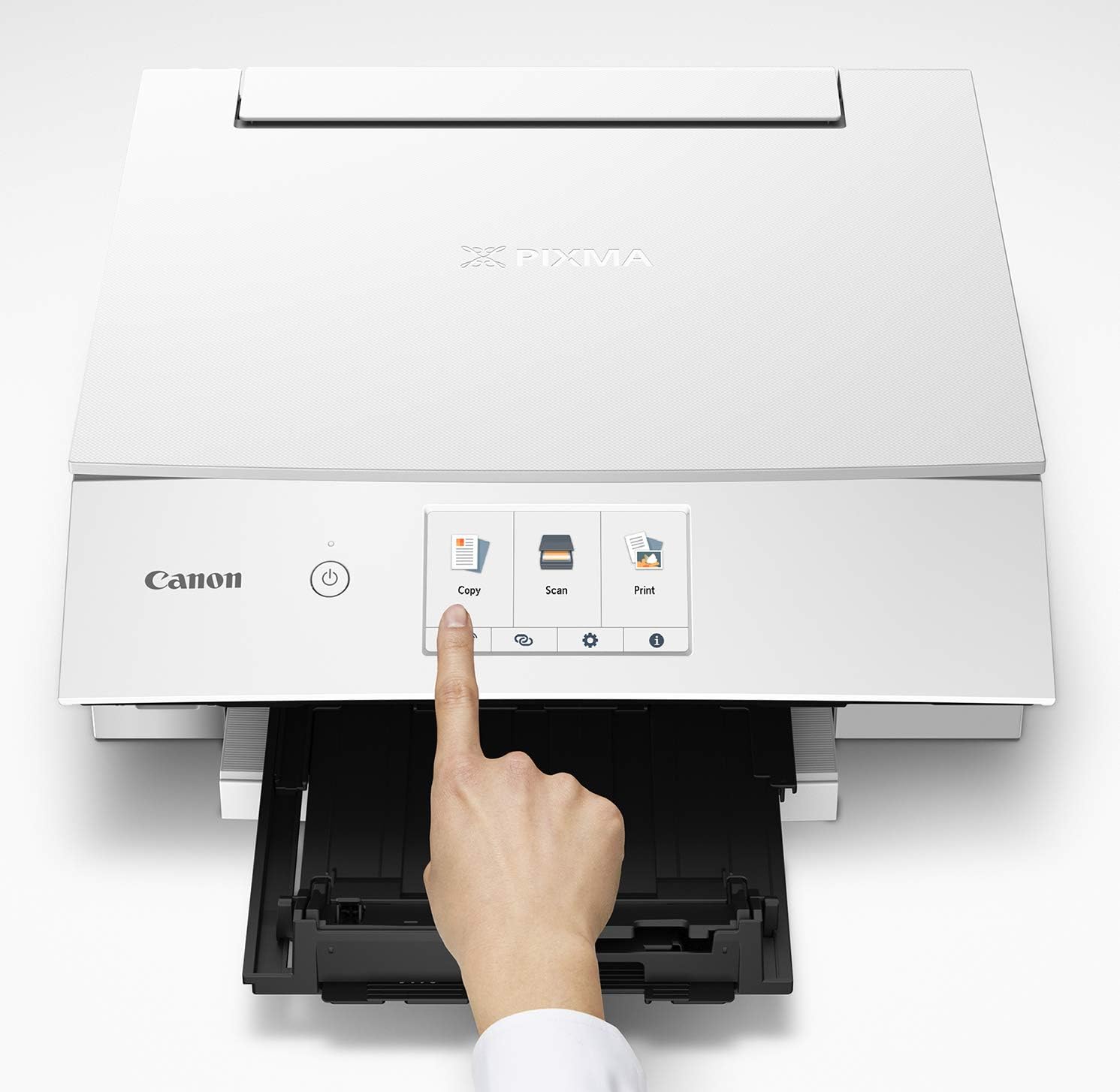 Canon TS8320 All in One Wireless Color Printer, Copier, Scanner, Home Inkjet Printerwith Mobile Printing, White, Works with Alexa