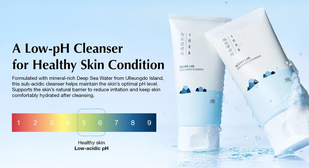 Round Lab 1025 Dokdo Cleanser Low pH Moisturizing Facial Cleanser Kit of 2 150ml + 1 40ml