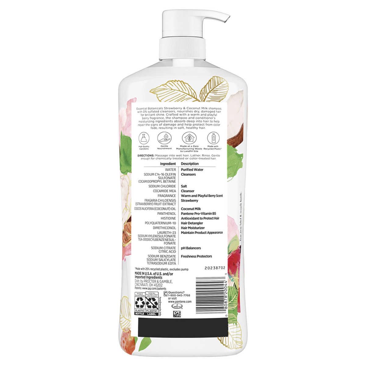 Pantene ESSENTIAL BOTANICALS SHAMPOO 32.8 OZ