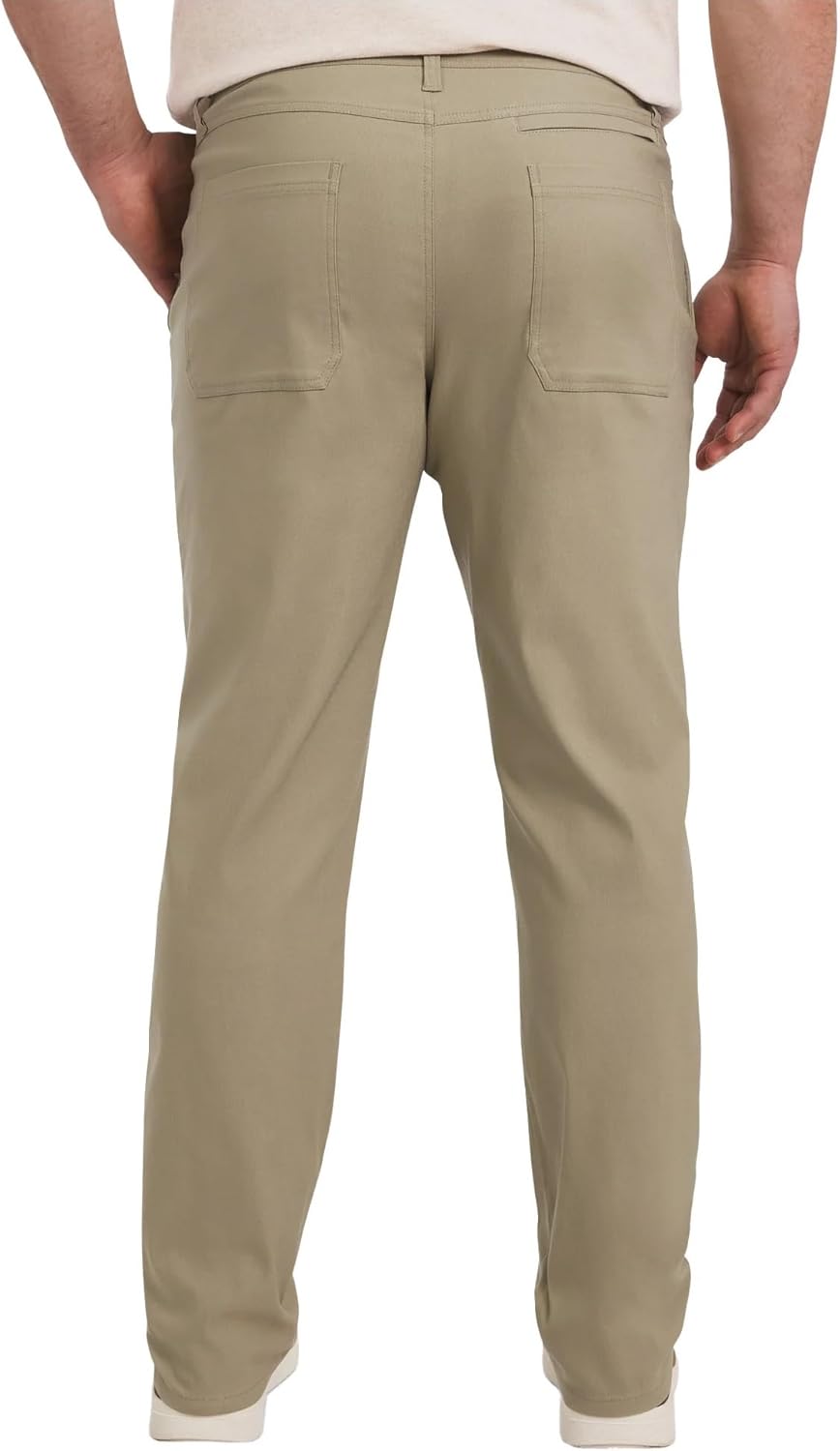 Weatherproof Vintage Men's Water Resistant Active Stretch Straight Fit Tech Pant (US, Waist Inseam, 32, 34, Regular, Regular, Tan)