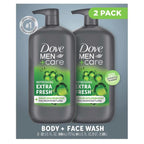 Dove Men+Care Body and Face Wash Extra Fresh, 32 Fluid Ounce (Pack of 2)