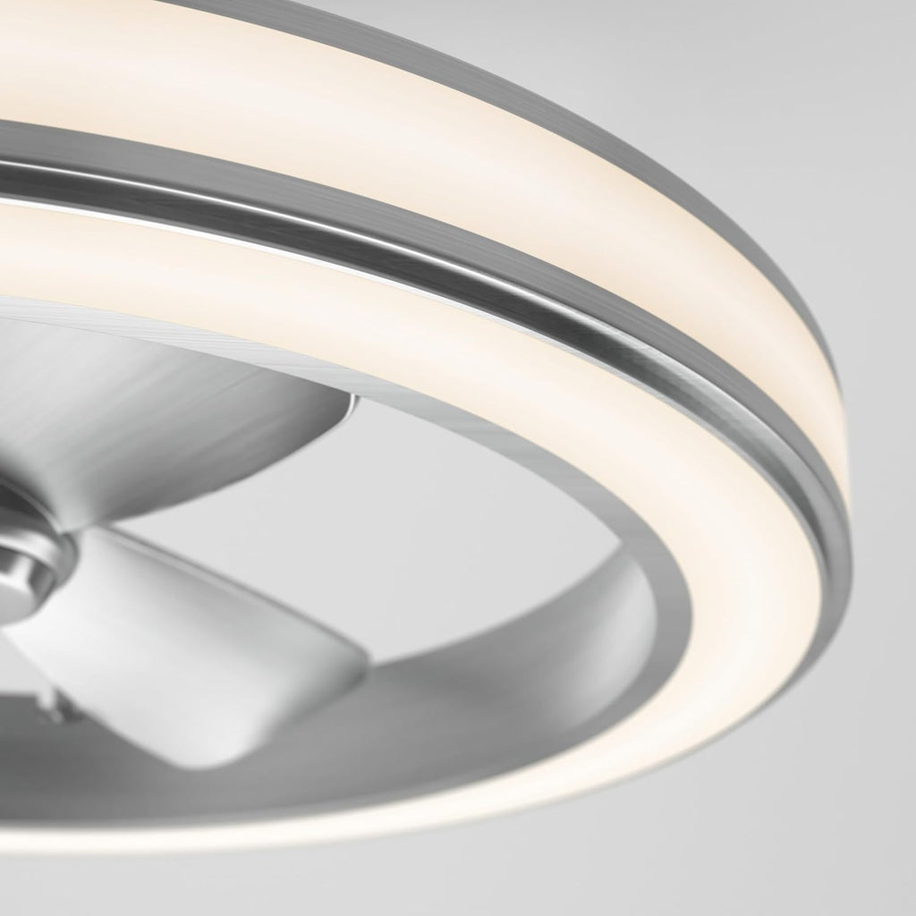Artika Edwin 25"" LED Chandelier Ceiling Fan, Silver