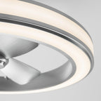Artika Edwin 25"" LED Chandelier Ceiling Fan, Silver
