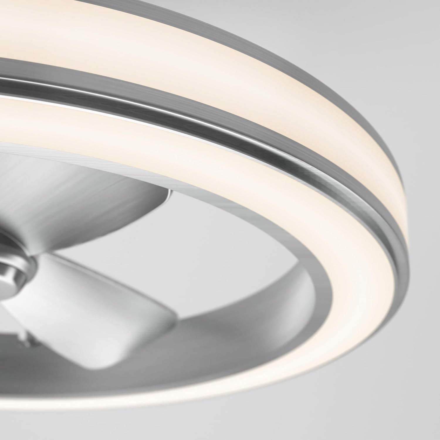 Artika Edwin 25"" LED Chandelier Ceiling Fan, Silver