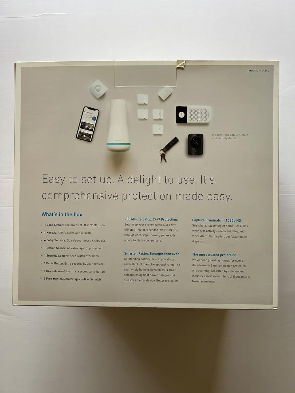 SimpliSafe Home Security System | HD Security Camera | 1080p Security Camera | 30 min Setup | Fast Police Dispatch | 24/7 Protection