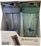 BlenderBottle Sport Shaker Bottle with Wire Whisk, 28-Ounce, Navy – Protein Shakes & Hydration for Athletes & Fitness Enthusiasts, Easy Mixing, Lockable Lid | 2-pack (Blue, Green)