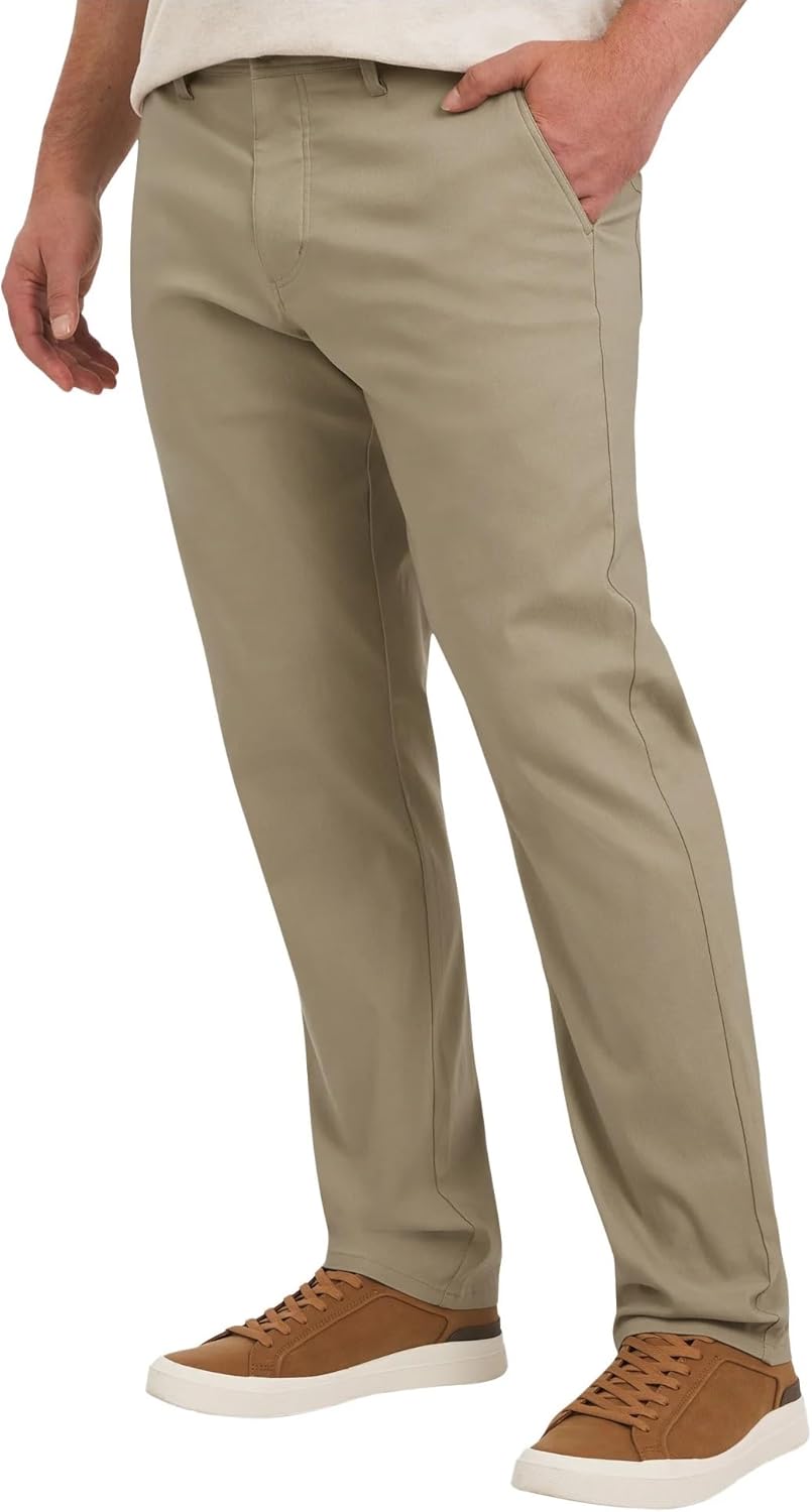 Weatherproof Vintage Men's Water Resistant Active Stretch Straight Fit Tech Pant (US, Waist Inseam, 32, 29, Regular, Regular, Tan)