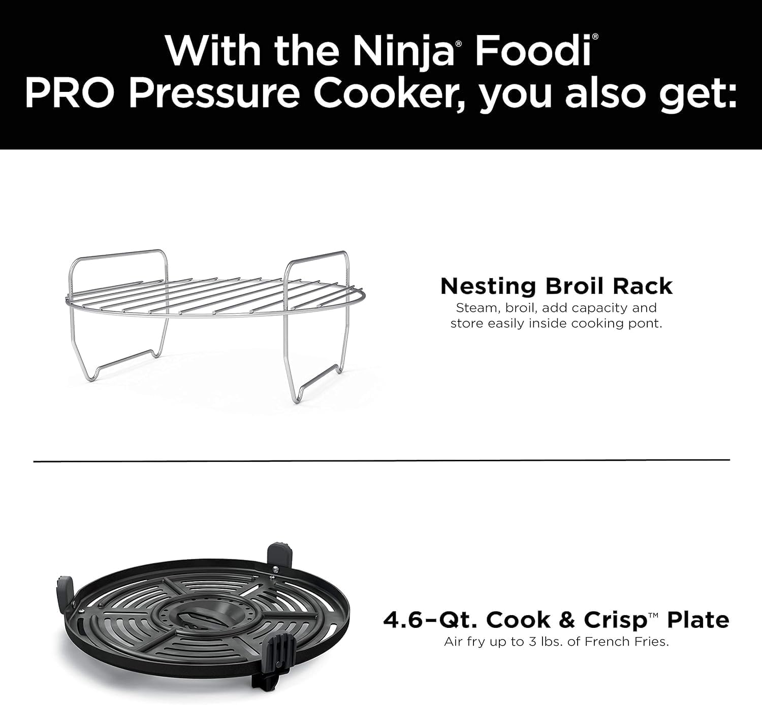 Ninja Foodi Pro Pressure Cooker 11-in-1 | 1460 Watts | 6.5 qt