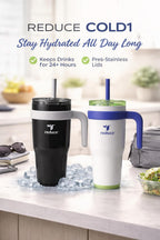 REDUCE 24 oz. Cold1 Tumbler, 2-Pack (Black & whitish)
