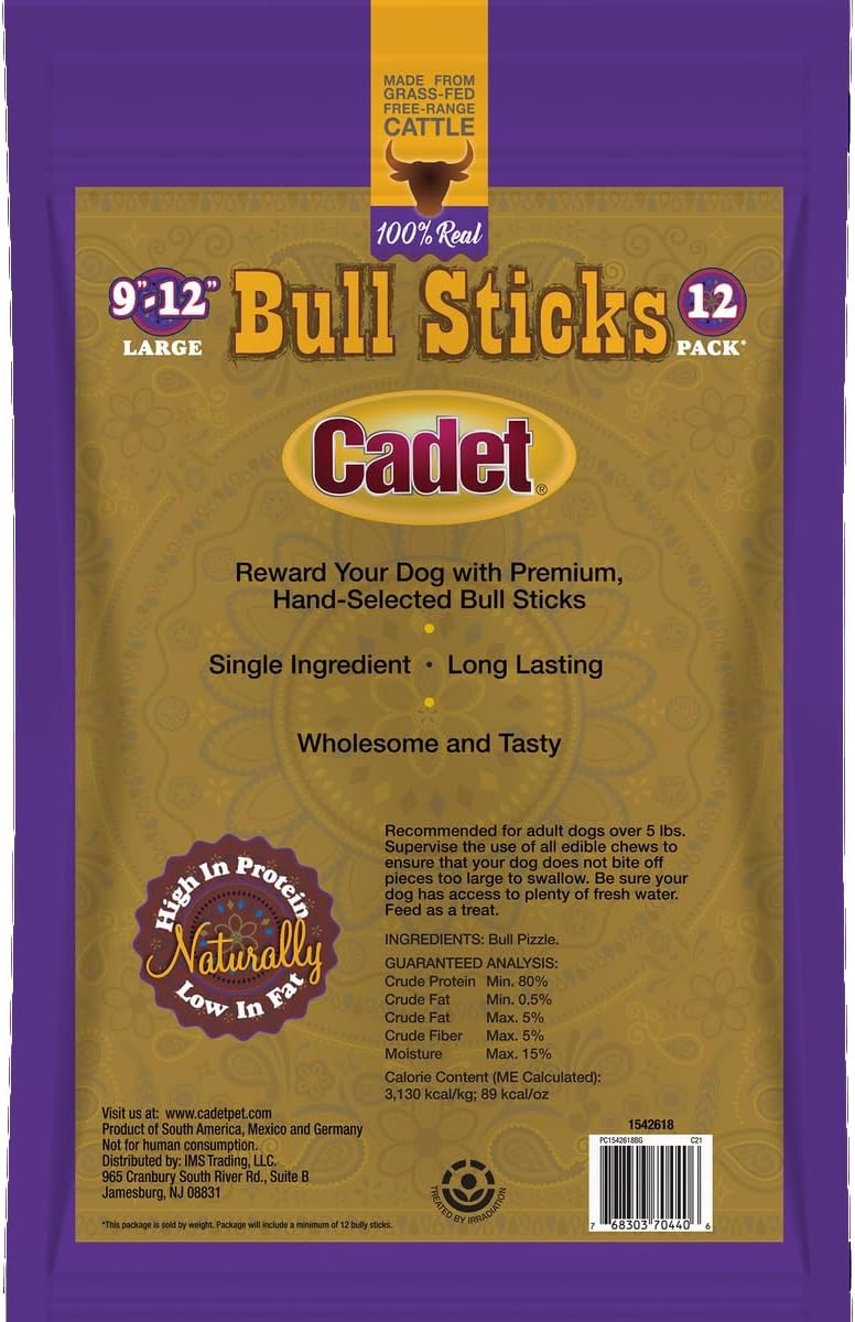Cadet 9-12" Bull Sticks, 12 CountQ