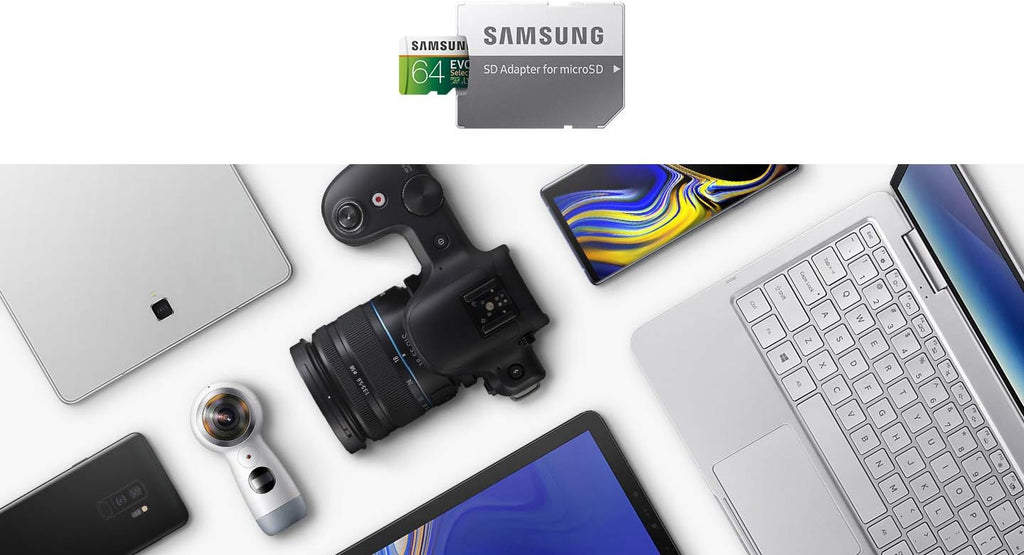 SAMSUNG EVO Select Micro SD Memory Card with Adapter, 512GB microSDXC UHS-I U3 100MB/s Full HD & 4K UHD for Photos, Videos, Music Storage, MB-ME512HA