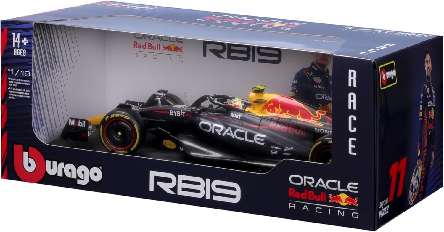 Bburago 1:18 F1 Oracle Red Bull Racing | Sergio Perez #11 | Miami GP RB19 (2023) Collector's Model
