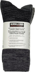 KIRKLAND Signature Women's Extra-Fine Merino Wool, 4 Pairs, Fits Shoe Sizes 6-10.5, Assorted Colors