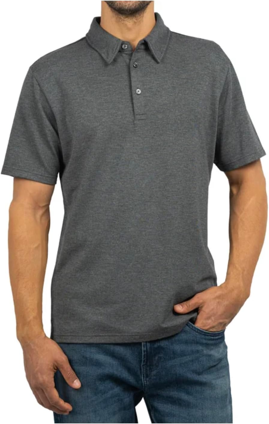 Jachs New York Men's Short Sleeve Classic Fit Polo Shirt
