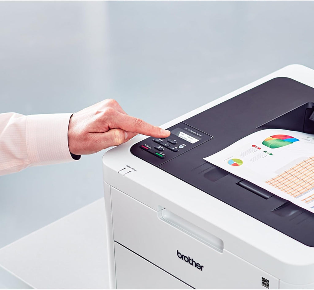 Brother HL-L3230CDW Compact Digital Color Printer Providing Laser Printer Quality Results with Wireless Printing and Duplex Printing, Amazon Dash Replenishment Ready, White