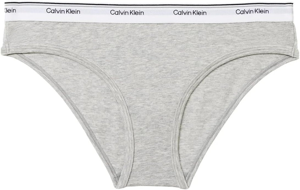 Calvin Klein Women’s Cotton Soft Stretch Bikini, 3-Pack (Black/White/Gray, Small)
