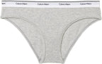 Calvin Klein Women’s Cotton Soft Stretch Bikini, 3-Pack (Black/White/Gray, Small)