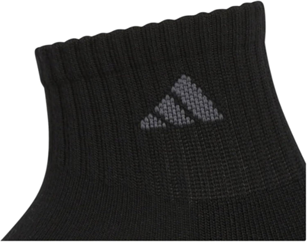 adidas Mens Cushioned Quarter Ankle Socks (6-Pair Pack)