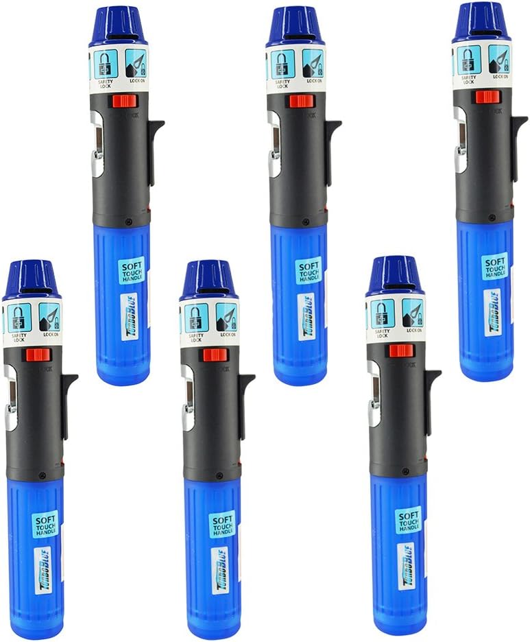Turbo Blue Torch Stick Multi Purpose Refillable Butane Lighter (6-Pack)