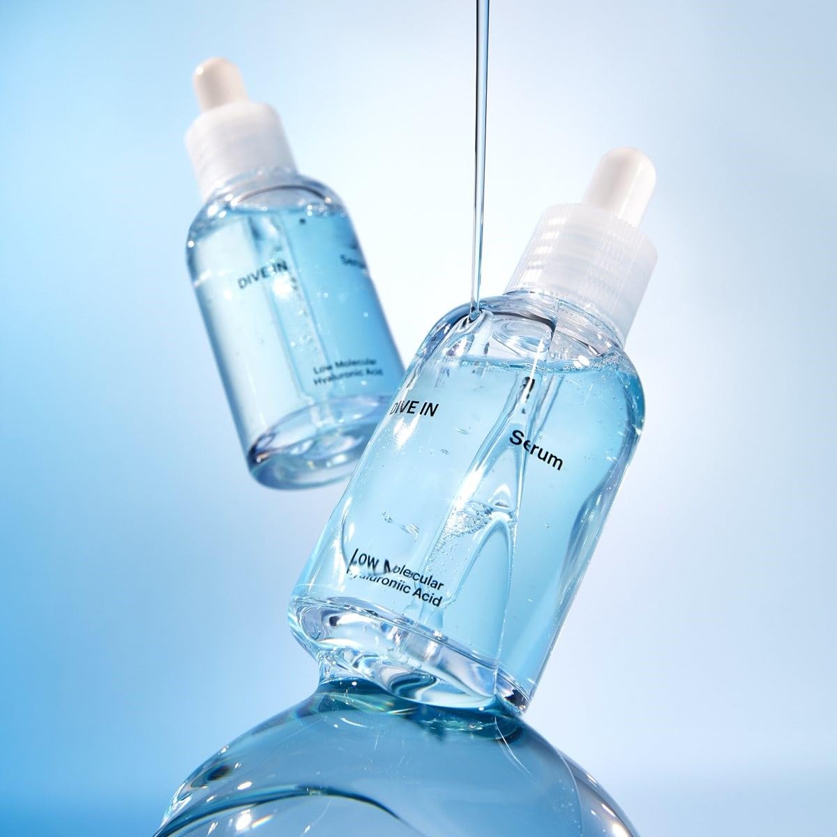 DIVE IN Hyaluronic Acid Serum Set 50ml 2 pk w/ 20ml | Deep Hydration to Get Glow Skin | Hyaluronic Acid, Panthenol, Allantoin | Korean Facial Serum