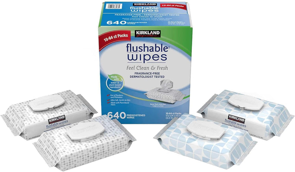 Kirkland Signature Kirkland signature moist flushable wipes 632 wipes, 632 count, White