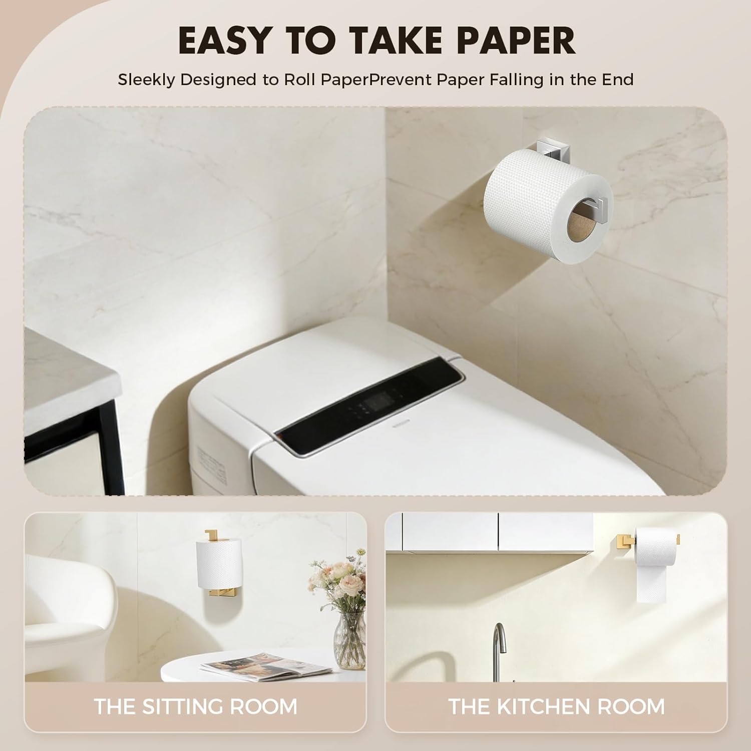 Landia Home 6-piece Bath Hardware Collection | Brushed Nickel Finish