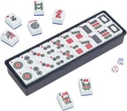 Premium Mahjong（麻将） Set with Tile Trays, Tote Bag, 166 Mahjong Tiles, and 3 Die
