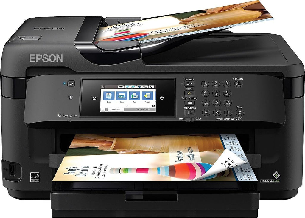 Epson Workforce WF-7710 Wireless Wide-Format Color Inkjet Printer with Copy, Scan, Fax, Wi-Fi Direct and Ethernet, Amazon Dash Replenishment Ready