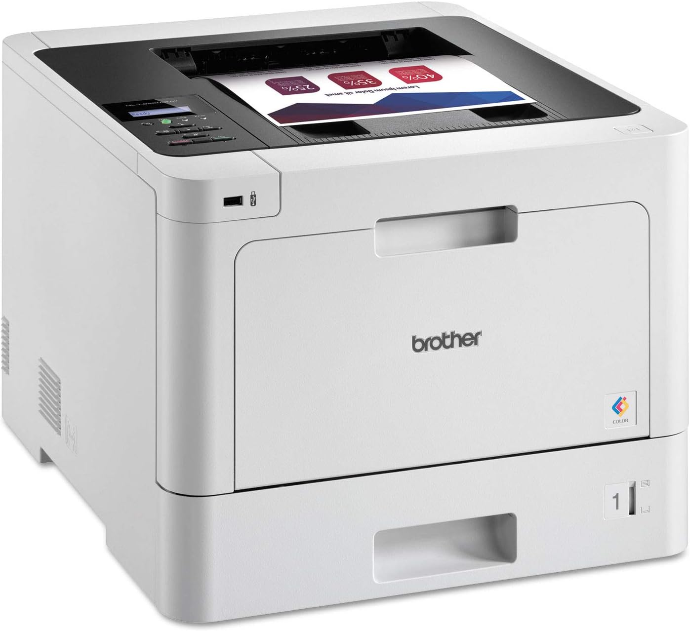 Brother HL-L8260CDW Business Color Laser Printer, Duplex, Flexible Wireless Networking, Mobile Device Printing, Advanced Security Features – Amazon Dash Replenishment Ready,White