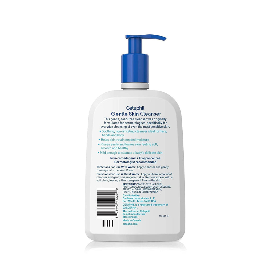 Cetaphil Hypoallergenic Gentle Skin Cleanser, Dry to Normal Sensitive Skin, Paraben, Oil and Fragrance Free, 20 Fluid Ounce, 2 Count