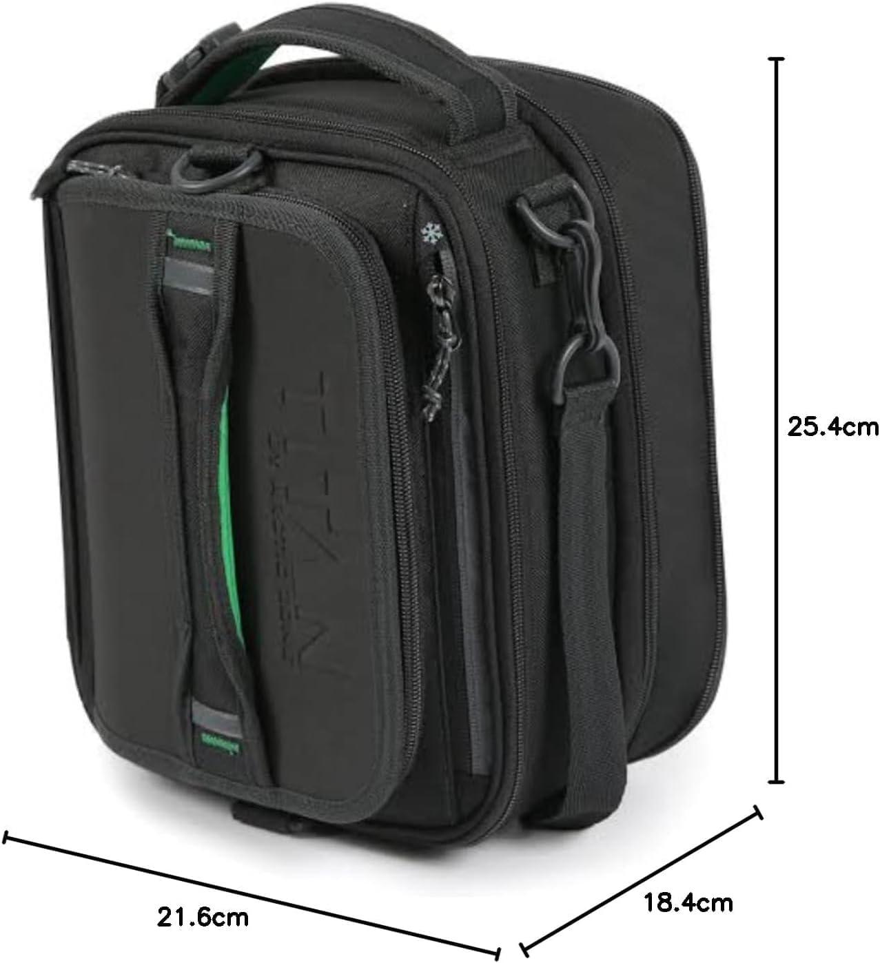 Titan by Arctic Zone Expandable Lunch Box – Insulated, Crush-Resistant Cooler with 2 Ice Walls & Leak-Proof Lining – Meal Prep Bag with Strap & Container for Work & Travel | Black (Navy Blue)