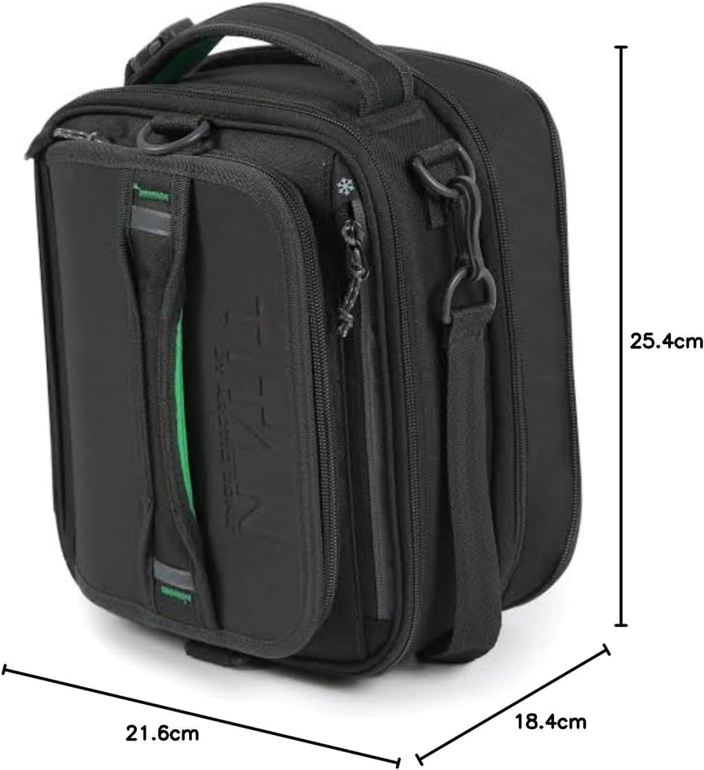 Titan by Arctic Zone Expandable Lunch Box – Insulated, Crush-Resistant Cooler with 2 Ice Walls & Leak-Proof Lining – Meal Prep Bag with Strap & Container for Work & Travel | Black (Black)
