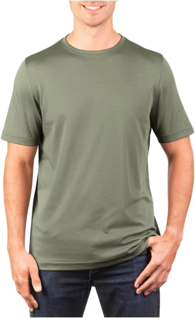 KIRKLAND Signature Men's Short Sleeve Pima Cotton Tee Shirt