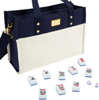 Premium Mahjong（麻将） Set with Tile Trays, Tote Bag, 166 Mahjong Tiles, and 3 Die