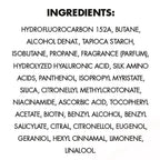 List of ingredients on a white background