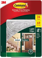 Command™ Outdoor Light Clips with Foam Strips 17017AW-36CLUB