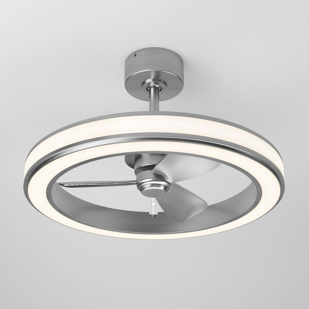 Artika Edwin 25"" LED Chandelier Ceiling Fan, Silver