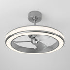 Artika Edwin 25"" LED Chandelier Ceiling Fan, Silver