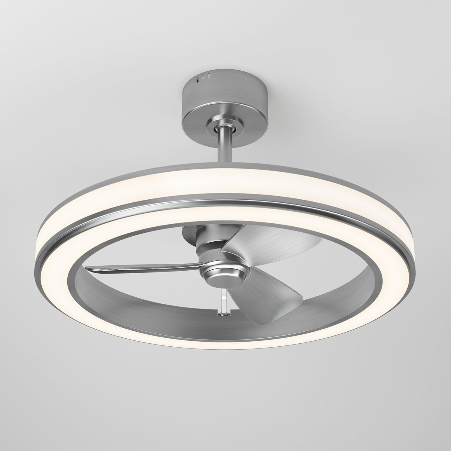 Artika Edwin 25"" LED Chandelier Ceiling Fan, Silver