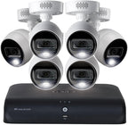 Lorex 4K 2TB Active Deterrence Wired DVR Security System with Smart Motion Detection and Face Recognition | 6 Cameras, 8 Channels, 2 TB Hard Drive