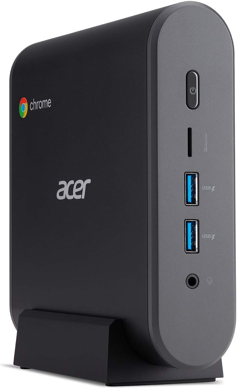 Acer Chromebox CXI3-UA91 Mini PC, Intel Celeron 3867U Processor 1.8GHz, 4GB DDR4 -Memory, 128GB M.2 SSD, 802.11ac Wi-Fi 5, USB Type-C, Chrome OS, Keyboard and -Mouse Included