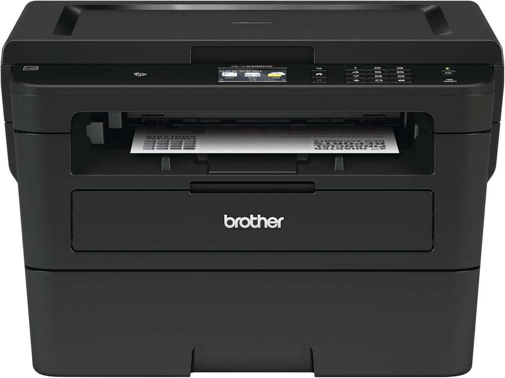 Brother Compact Monochrome Laser Printer, HLL2395DW, Flatbed Copy & Scan, Wireless Printing, NFC with Refresh Subscription Free Trial and Amazon Dash Replenishment Ready