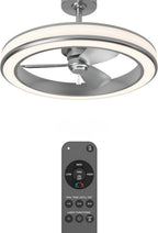 Artika Edwin 25"" LED Chandelier Ceiling Fan, Silver
