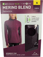 Women's Merino Blend Top, Purple, Small, Made from Recycled Content