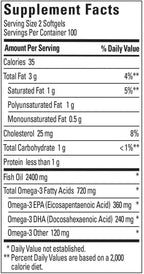 2 x 200Pk Nature Made Fish Oil 1200 mg Softgels Omega 3