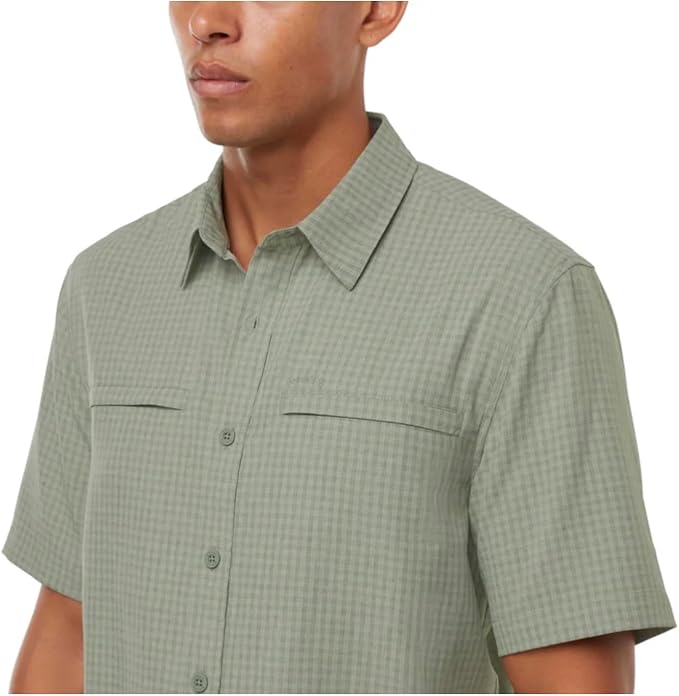 Orvis Men's UPF 30+ Quick Dry Moisture Wicking Button Up Short Sleeve Woven Tech Shirt with Pockets
