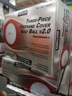 Kirkland Signature Three-Piece Urethane Cover Golf Ball v2.0 Performance + Total of 24 Balls, White