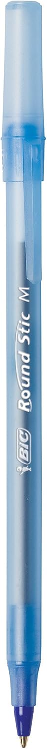 BIC Round Stic Xtra Life Ballpoint Pen, Medium Point (1.0mm), Blue, 60-Count
