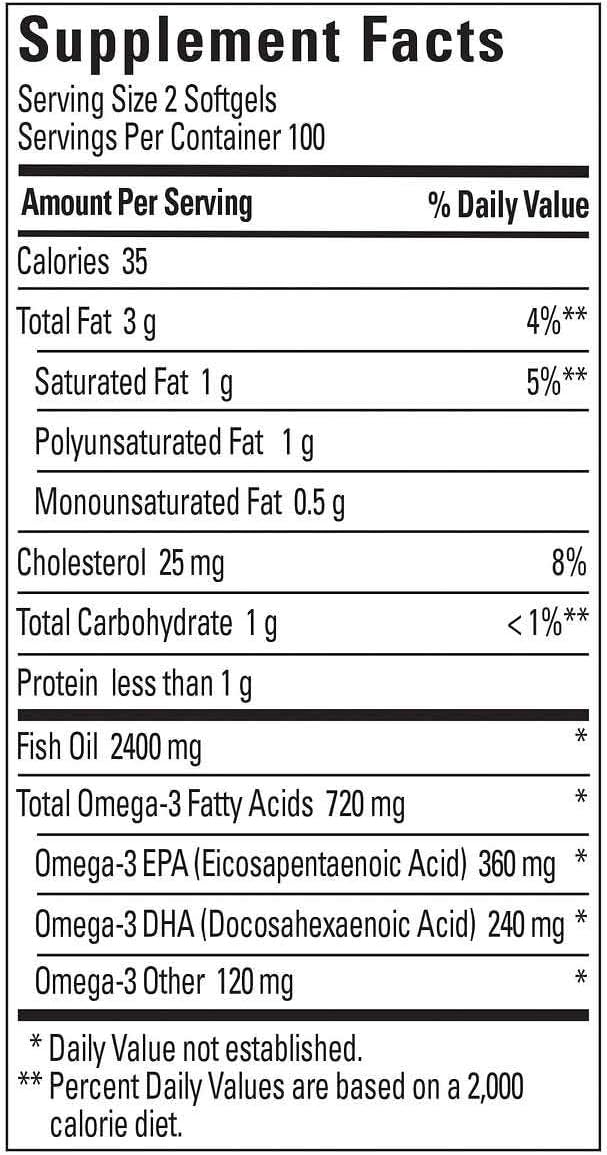 Nature Made Fish Oil 1200 Mg (360 Mg Omega-3) 200 Liquid Softgels