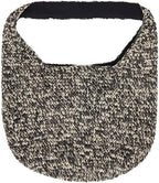 Women's Raffia Tote Bag – Handwoven Black Paper Straw Summer Purse – Top Clasp Closure & Fully Lined Cotton Interior – Elegant Vacation Beach Bag & Everyday Shoulder Tote